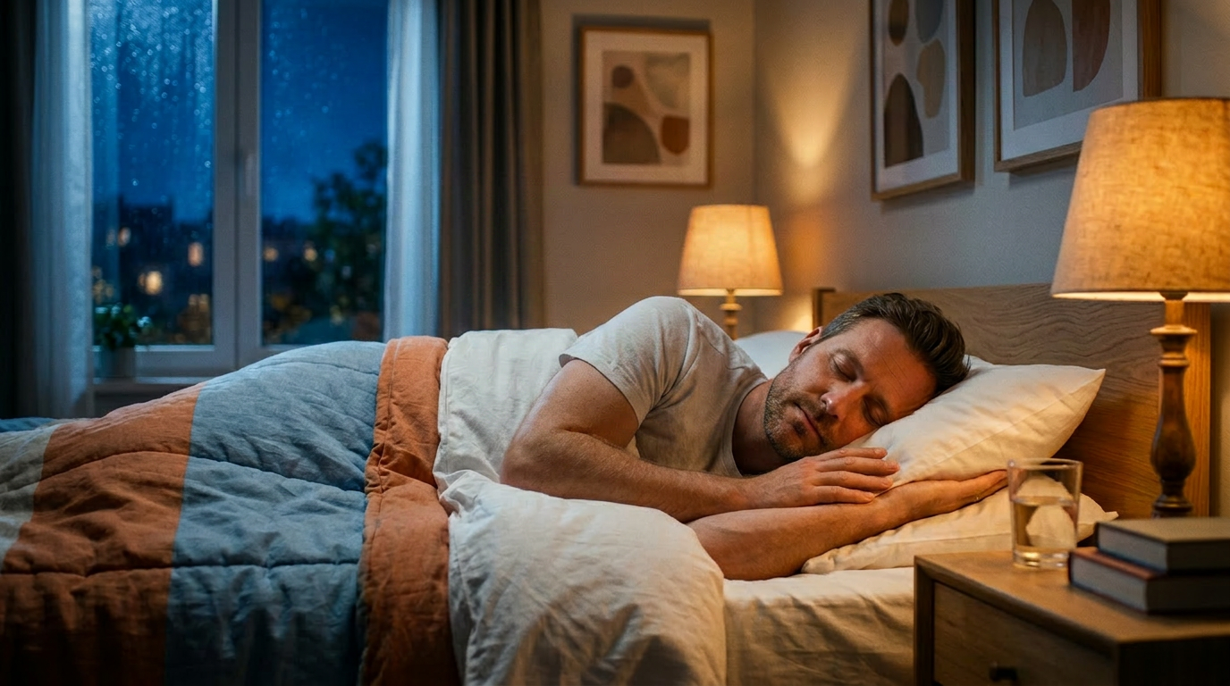 man-with-deviated-septum-sleeping